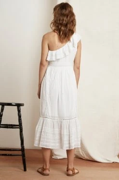 Velvet By Graham & Spencer COCO COTTON LACE ONE SHOULDER DRESS