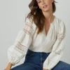 Velvet By Graham & Spencer TAYLER COTTON LACE BOHO TOP