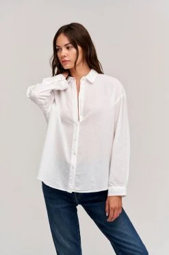 Velvet By Graham & Spencer Womens DEVYN BUTTON-UP SHIRT