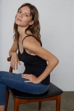 Velvet By Graham & Spencer Womens ALIZA RIBBED COTTON LAYERING TANK 41 Velvet By Graham & Spencer Womens ALIZA RIBBED COTTON LAYERING TANK
