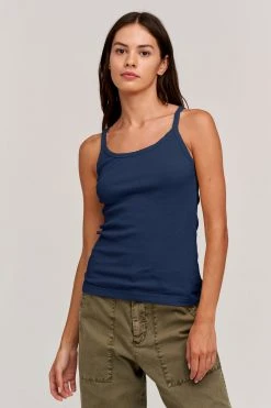 Velvet By Graham & Spencer Womens ALIZA RIBBED COTTON LAYERING TANK 49 Velvet By Graham & Spencer Womens ALIZA RIBBED COTTON LAYERING TANK