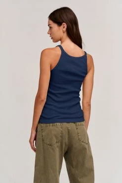 Velvet By Graham & Spencer Womens ALIZA RIBBED COTTON LAYERING TANK 52 Velvet By Graham & Spencer Womens ALIZA RIBBED COTTON LAYERING TANK