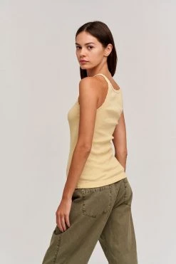 Velvet By Graham & Spencer Womens ALIZA RIBBED COTTON LAYERING TANK 60 Velvet By Graham & Spencer Womens ALIZA RIBBED COTTON LAYERING TANK