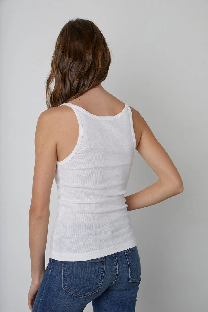 Velvet By Graham & Spencer Womens ALIZA RIBBED COTTON LAYERING TANK 15 Velvet By Graham & Spencer Womens ALIZA RIBBED COTTON LAYERING TANK