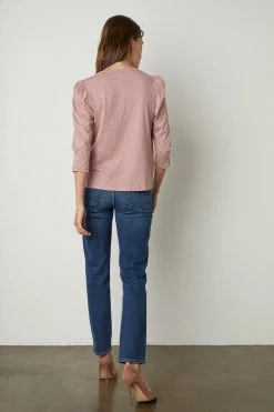 Velvet By Graham & Spencer Womens ANGELINA PUFF SLEEVE TEE