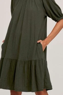 Velvet By Graham & Spencer BECCA PUFF SLEEVE DRESS Womens