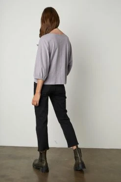 Velvet By Graham & Spencer Womens CORRY PUFF SLEEVE TEE