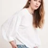 Velvet By Graham & Spencer Womens GENEVIEVE CONTRAST PUFF SLEEVE TEE