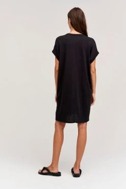 Velvet By Graham & Spencer HANNA COTTON SLUB MIX DRESS Womens