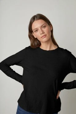 Velvet By Graham & Spencer HESTER CREW NECK TEE Womens