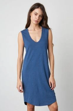 Velvet By Graham & Spencer Womens JANNA SCOOP NECK TANK DRESS
