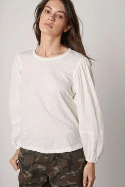 Velvet By Graham & Spencer JAYLA PUFF SLEEVE TOP