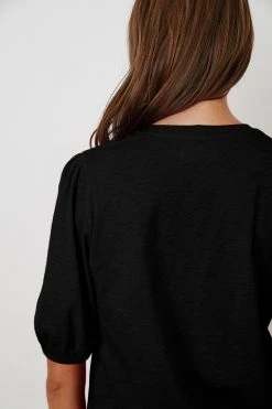 Velvet By Graham & Spencer Womens JOELLA PUFF SLEEVE TEE
