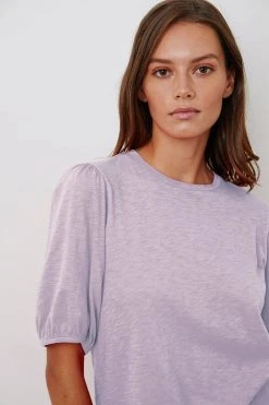Velvet By Graham & Spencer Womens JOELLA PUFF SLEEVE TEE
