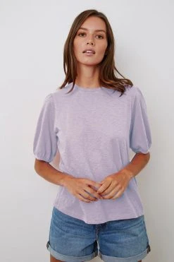 Velvet By Graham & Spencer Womens JOELLA PUFF SLEEVE TEE
