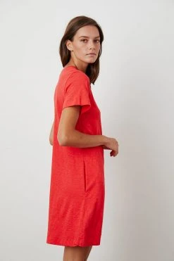 Velvet By Graham & Spencer LEIGH COTTON SLUB DRESS