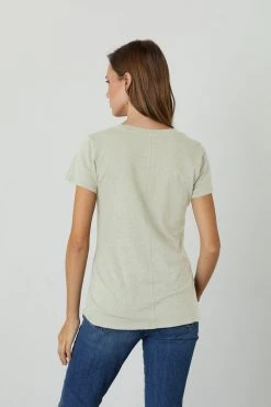 Velvet By Graham & Spencer LILITH COTTON SLUB V-NECK TEE Womens 30 Velvet By Graham & Spencer LILITH COTTON SLUB V-NECK TEE Womens