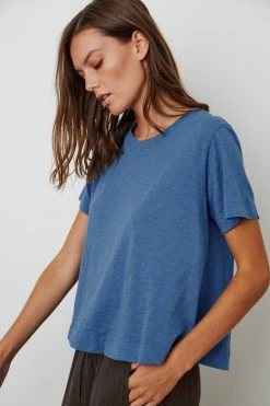 Velvet By Graham & Spencer LULA COTTON SLUB SWING TEE Womens