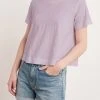 Velvet By Graham & Spencer Womens LULA COTTON SLUB SWING TEE