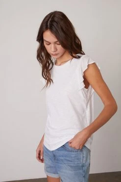 Velvet By Graham & Spencer LUPITA RUFFLE TANK TOP