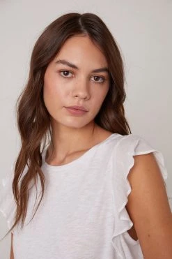 Velvet By Graham & Spencer LUPITA RUFFLE TANK TOP