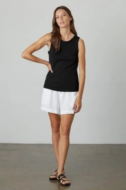 Velvet By Graham & Spencer Womens MAXIE RIBBED TANK TOP