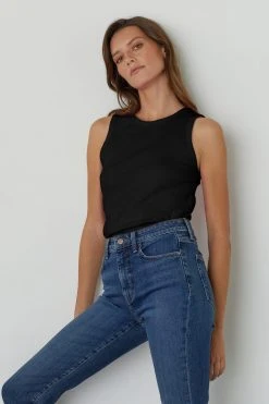 Velvet By Graham & Spencer Womens MAXIE RIBBED TANK TOP
