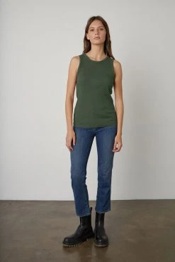 Velvet By Graham & Spencer Womens MAXIE RIBBED TANK TOP