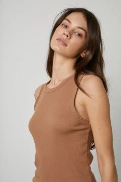 Velvet By Graham & Spencer Womens MAXIE RIBBED TANK TOP