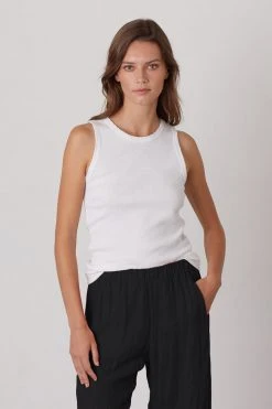 Velvet By Graham & Spencer Womens MAXIE RIBBED TANK TOP