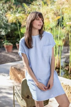 Velvet By Graham & Spencer HANNA COTTON SLUB MIX DRESS Womens