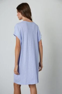 Velvet By Graham & Spencer HANNA COTTON SLUB MIX DRESS Womens