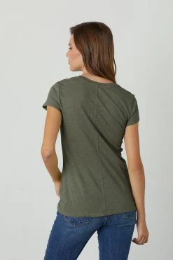 Velvet By Graham & Spencer ODELIA COTTON SLUB CREW NECK TEE