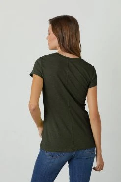 Velvet By Graham & Spencer ODELIA COTTON SLUB CREW NECK TEE