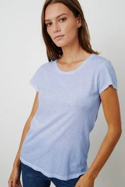 Velvet By Graham & Spencer ODELIA COTTON SLUB CREW NECK TEE