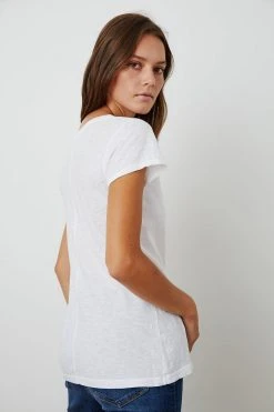 Velvet By Graham & Spencer ODELIA COTTON SLUB CREW NECK TEE