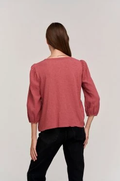 Velvet By Graham & Spencer REEBA COTTON CONTRAST TEE Womens 12 Velvet By Graham & Spencer REEBA COTTON CONTRAST TEE Womens