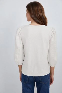 Velvet By Graham & Spencer Womens REEBA COTTON CONTRAST TOP 12 Velvet By Graham & Spencer Womens REEBA COTTON CONTRAST TOP