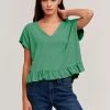 Velvet By Graham & Spencer Womens RHYE V-NECK TEE