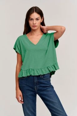 Velvet By Graham & Spencer Womens RHYE V-NECK TEE