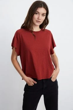 Velvet By Graham & Spencer SUNNI CREW NECK TEE Womens