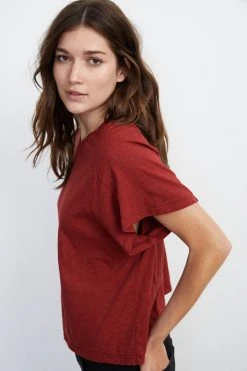 Velvet By Graham & Spencer SUNNI CREW NECK TEE Womens