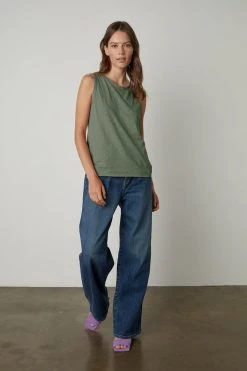 Velvet By Graham & Spencer TAURUS COTTON SLUB TANK