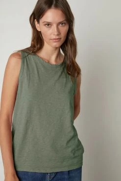Velvet By Graham & Spencer TAURUS COTTON SLUB TANK