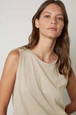Velvet By Graham & Spencer TAURUS COTTON SLUB TANK