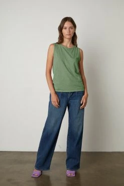 Velvet By Graham & Spencer TAURUS COTTON SLUB TANK