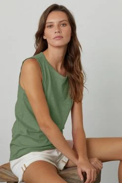 Velvet By Graham & Spencer TAURUS COTTON SLUB TANK