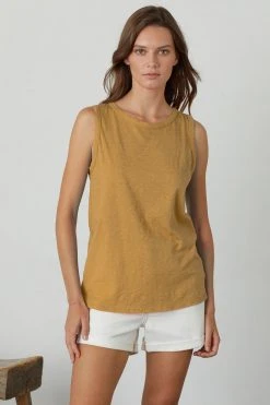 Velvet By Graham & Spencer TAURUS COTTON SLUB TANK Womens