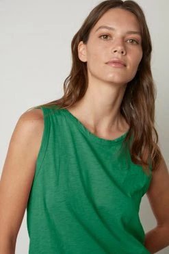 Velvet By Graham & Spencer TAURUS COTTON SLUB TANK