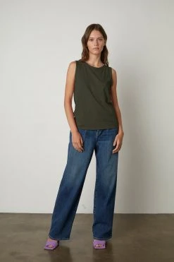 Velvet By Graham & Spencer TAURUS COTTON SLUB TANK